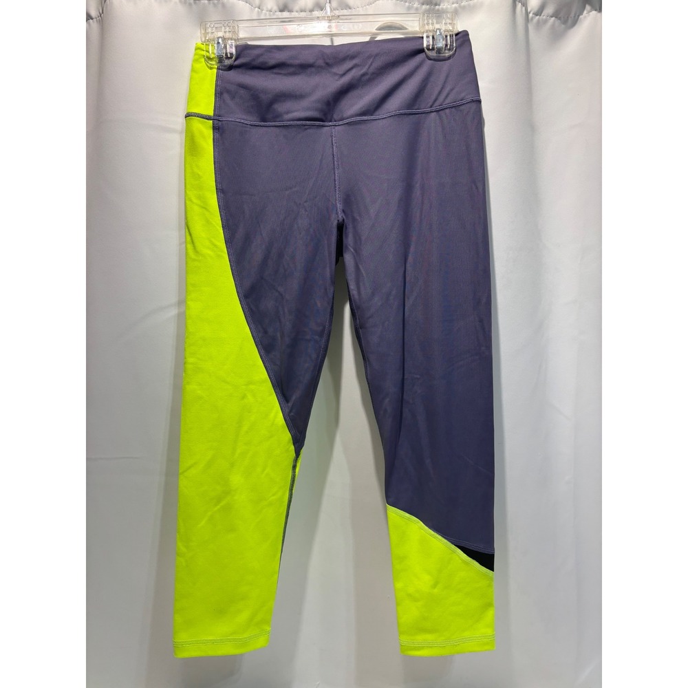 Victoria's Secret VSX Sport Leggings Womens Small Purple Neon Green Colorblock